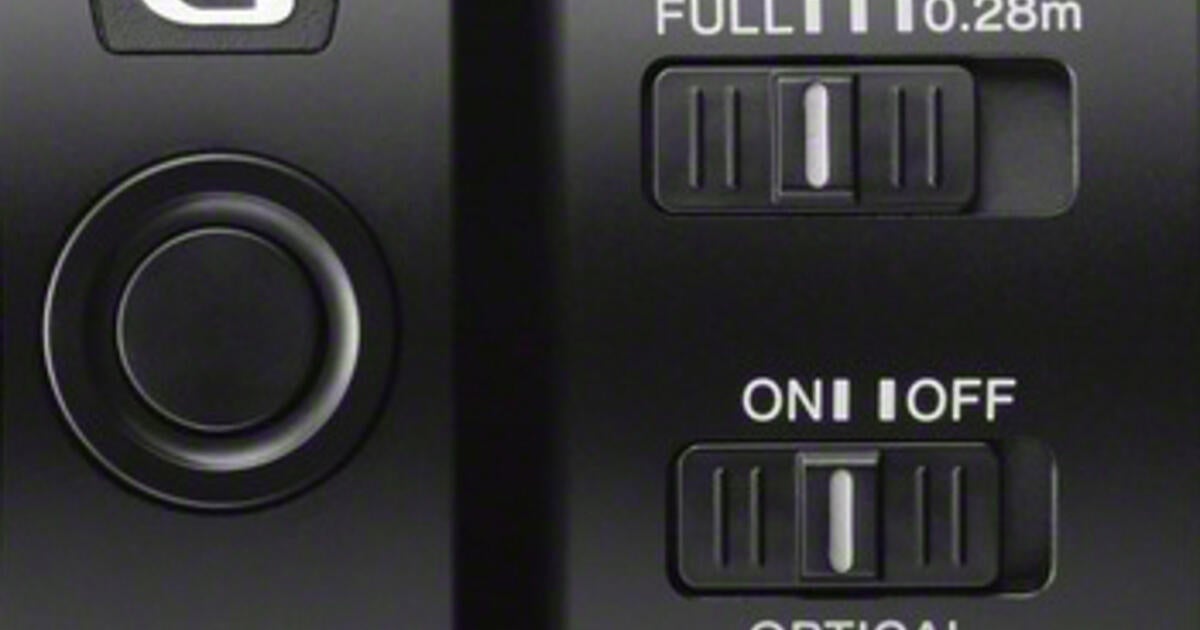 Focus Hold Button, Focus Range Limit Switch and OSS Switch on the Sony